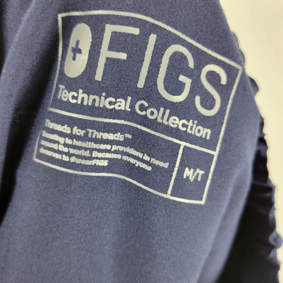 Figs Technical Collection Pull On Tie Waist Straight Leg Scrub Pants Tall - Picture 11 of 11